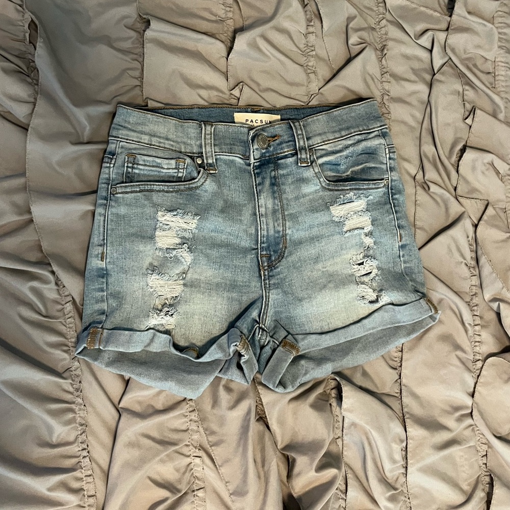 pacsun distressed jean shorts